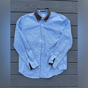 J. Crew Corduroy-collar shirt in brushed Portuguese cotton from Somelos